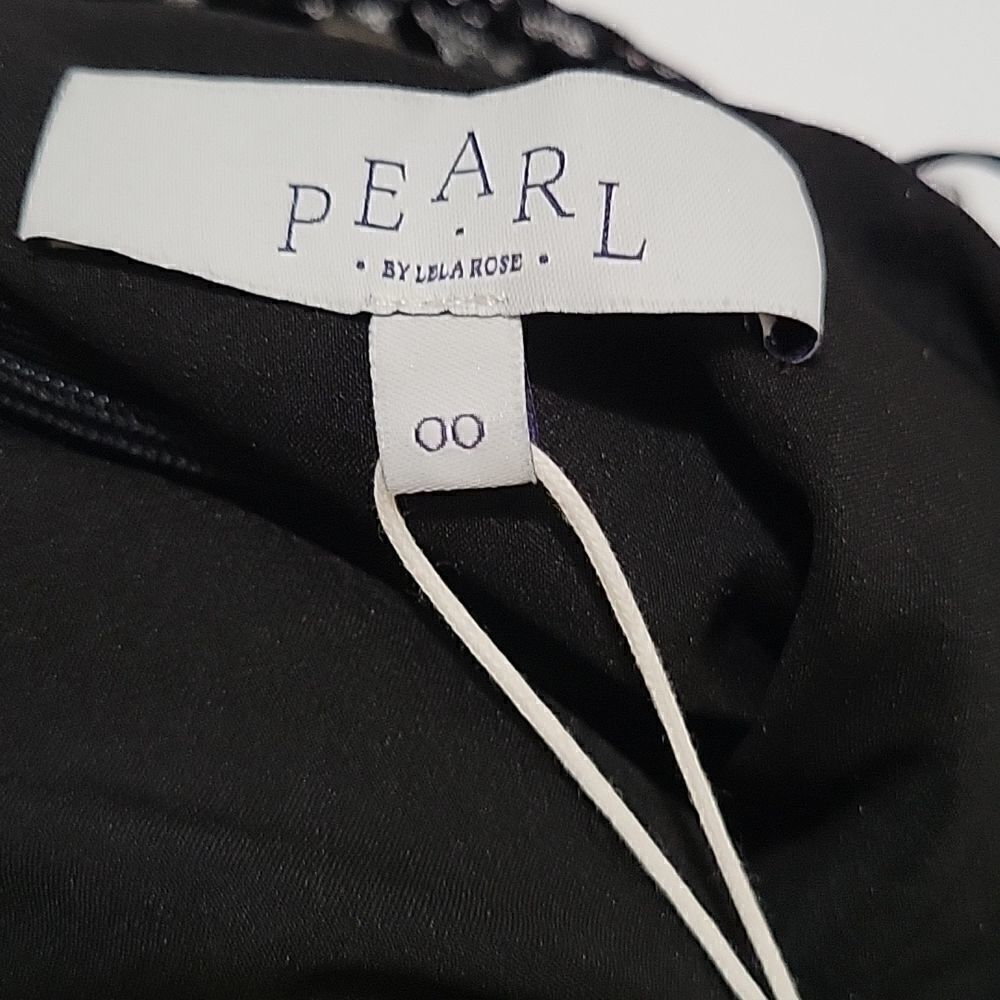 Pearl Lela Rose Embroidered Lace and Tulle Flounce Dress - Picture 11 of 16